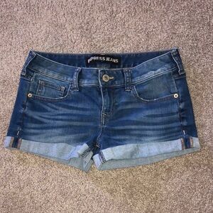 Express Blue Jean Shorts with Rolled Cuffs